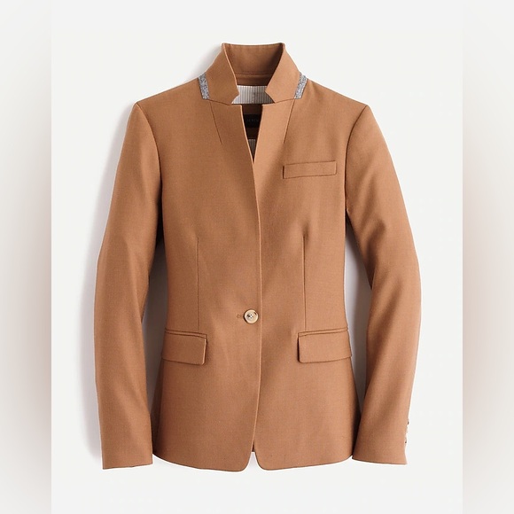 J.Crew Regent blazer in a camel brown wool size 16 - Picture 2 of 11